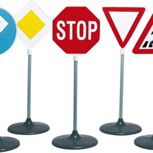 Klein Toys verkeersborden – 5 stuks – 25x25x73 cm – ideaal voor verkeerseducatie