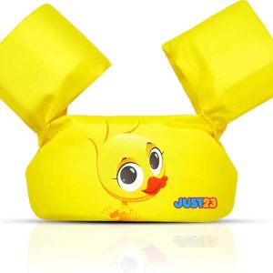 JUST23 Puddle Jumper Gele Eend – Verstelbare Zwembandjes – Zwemvest kind vanaf 2 Jaar – 14 tot 25 KG – Maat one size