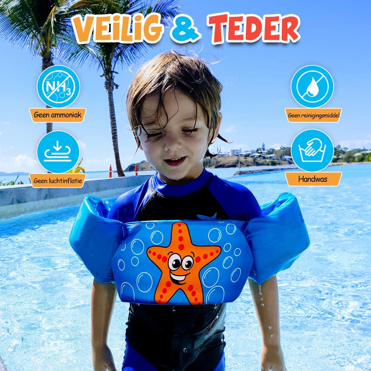 JUST23 Puddle Jumper Zeester Verstelbare Zwembandjes – Zwemvest kind vanaf 2 Jaar – 14 tot 25 KG – Maat one size - Image 6