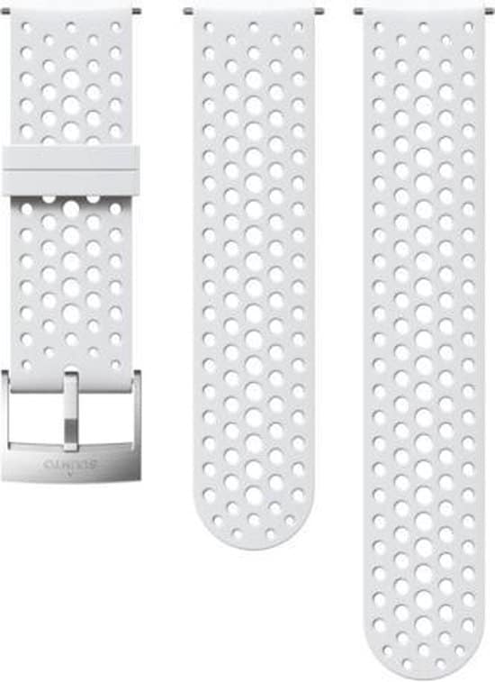 24 ATH1 SILICONE STRAP WHITE/STEEL S+M - Image 2