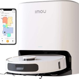 Imou RV3 Robotstofzuiger met grondinge dweilborstels – Razendsnelle inkaartbrenging door LIDAR sensor – Opslag Plattegrond 3 Verdiepingen – Automatische lediging – AI Aangedreven door Imou Sense – 8500 Pa – 180 minuten aaneengesloten reinigen