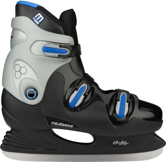Nijdam IJshockeyschaats maat 35 – Hardboot – Zwart/Blauw