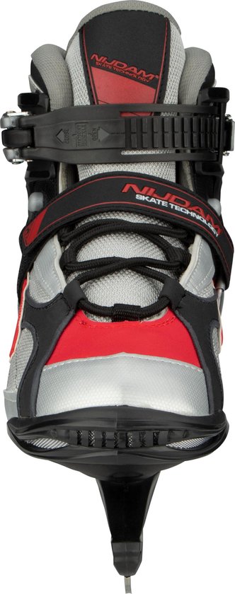 Nijdam IJshockeyschaats Pro-Line Semi-Softboot, Zwart/Grijs/Rood, maat 42 - Image 4