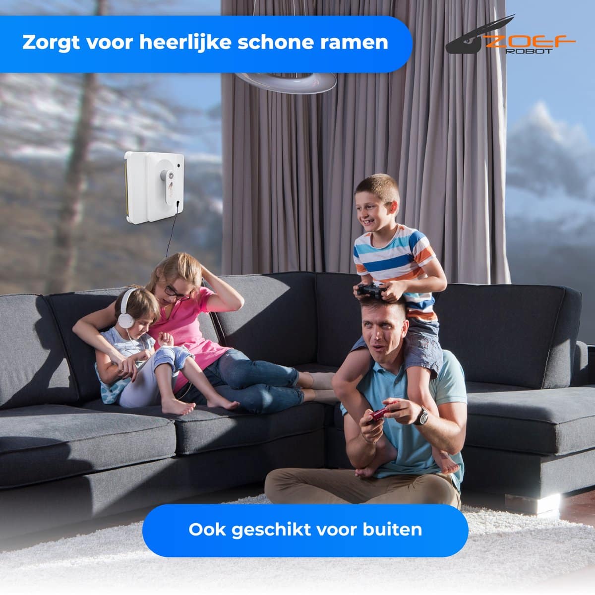 Zoef Robot Robot Ramenwasser Bobbie 2.0 – Ruitenreiniger – Raamwisser – Raamwissers – Ramen wassen – Ramen Reiniger - Image 5