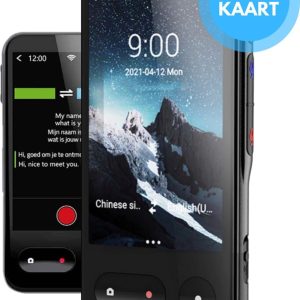 Membeli Vertaalcomputer – met Simkaart – Offline – Vertaal Apparaat – 4 inch Touchscreen – 135+ Talen – Zwart
