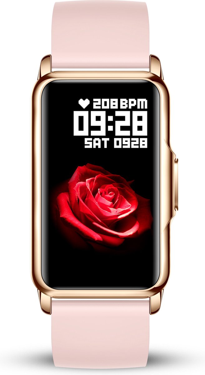 Golden Sound Activity Tracker – Stappenteller Horloge – Fitness Tracker – Smartwatch – Smartwatches – Dames – Roze