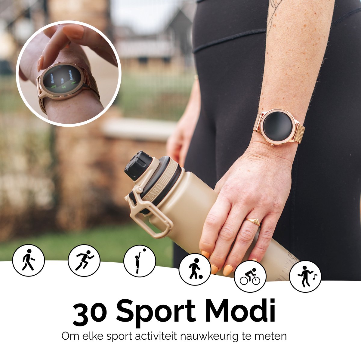Smartify dames smartwatch met stappenteller – Activity Tracker – Met Belfunctie – Saturatiemeter – Geschikt voor elke Smartphone – Android en IOS - Image 6