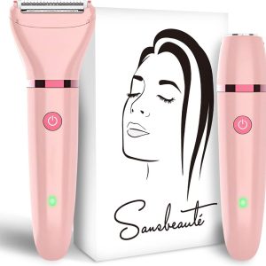 2-in-1 Ladyshave Gezicht – Oksels – Benen – Bikinilijn – Sansbeauté® – Scheerapparaat Vrouw – Ontharingsapparaat Electrisch Ontharen – Gezichtsontharing Dames – Trimmer Vrouw – Ladyshaves Bikini – USB Oplaadbaar