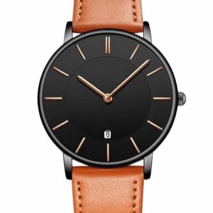 Tyme Oslo Heren Horloge 39.5mm – Zwart/Bruin – Horloges voor Mannen – Polshorloge – Uurwerk – met Cadeauverpakking