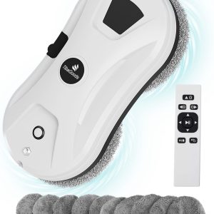 TibaGoods Robot Ruitenreiniger – Ramenwasser – Robot – Dweilrobot – Anti-val touw – Slimme waterspray – Krachtige zuigkracht – Met afstandsbediening – Incl. 10 microvezeldoeken