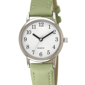 Tyme Santorini Dames Horloge – 27mm Wit/Groen- Horloges voor Vrouwen & Meisjes – Polshorloge – Uurwerk – met Cadeauverpakking
