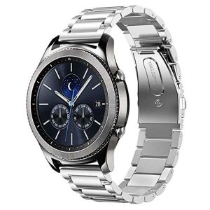 Geschikt voor Samsung Gear S3 stalen band – zilver – 46mm
