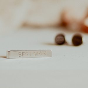 Dasspeld BEST MAN in strak lettertype