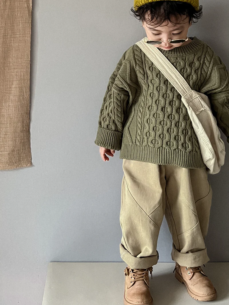 Knitsbury™ – Gebreide Trui met Kabelpatroon – Warme Kinderkleding - Image 5