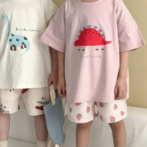 RoarFlex™ – Oversized T-shirt met Dino Print – Comfortabel Kinderkatoen