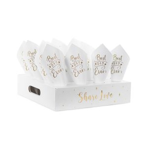 16 Confetti Cones + Standaard “Best Day Ever”